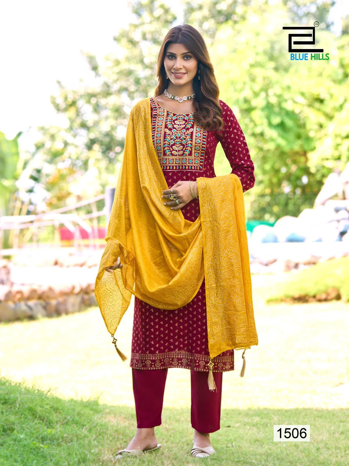Royal Touch Vol 15 By Blue Hills Rayon Printed Kurti With Bottom Dupatta Wholesale Online
